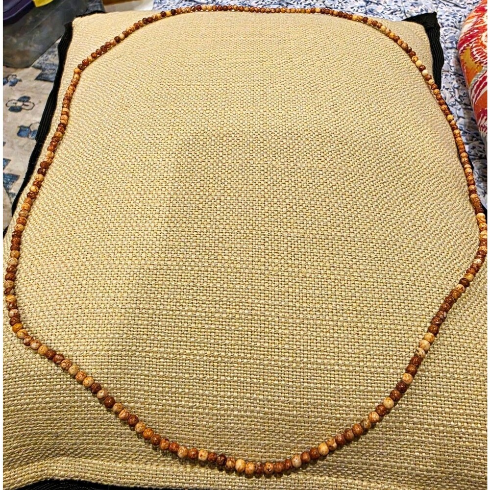 Natural Picture Jasper Round Beads Strand 30" 6mm EarthTone Gemstone Necklace